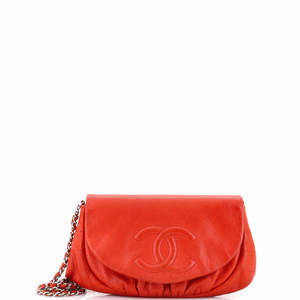 Chanel Half Moon Wallet on Chain Caviar